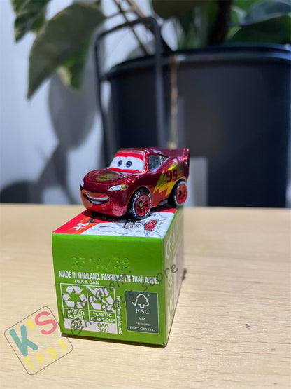 Mini Racers Pixar Disney Cars, 2022 Series 4 #39 METALLIC ROAD TRIP LIGHTNING MCQUEEN