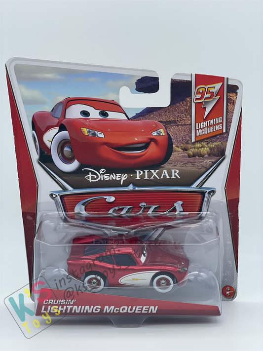 DISNEY PIXAR CARS BY MATTEL 1:55, CRUISING LIGHTNING MCQUEEN - BNIP