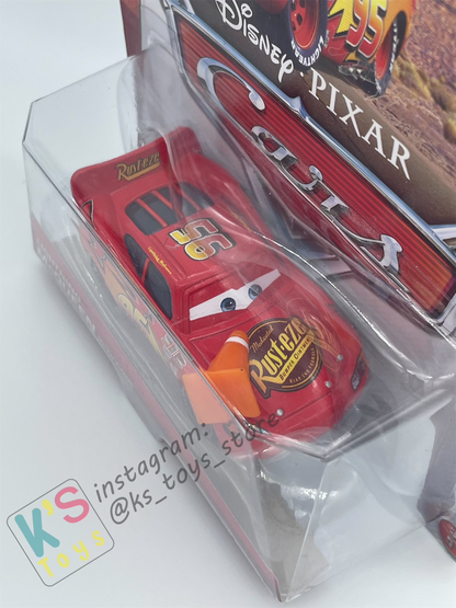 DISNEY PIXAR CARS BY MATTEL 1:55, LIGHTNING MCQUEEN WITH CONE - BNIP