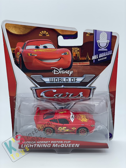 DISNEY PIXAR CARS BY MATTEL 1:55, HUDSON HORNET PISTON CUP LIGHTNING MCQUEEN - MEL DORADO SHOW SERIES - BNIP