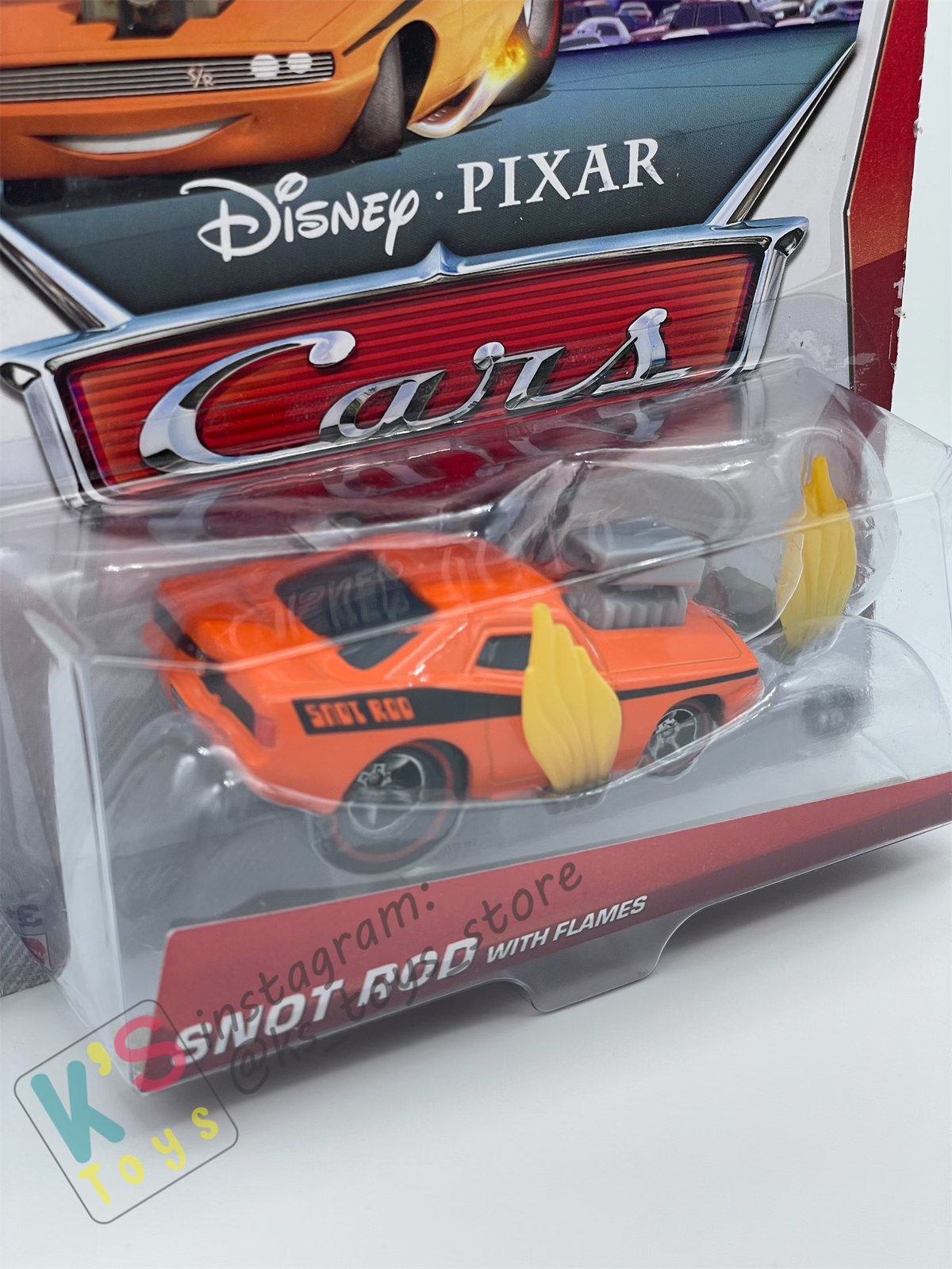 DISNEY PIXAR CARS BY MATTEL 1:55, SNOT ROD WITH FLAMES OPAQUE VARIANT - TUNERS SERIES - BNIP