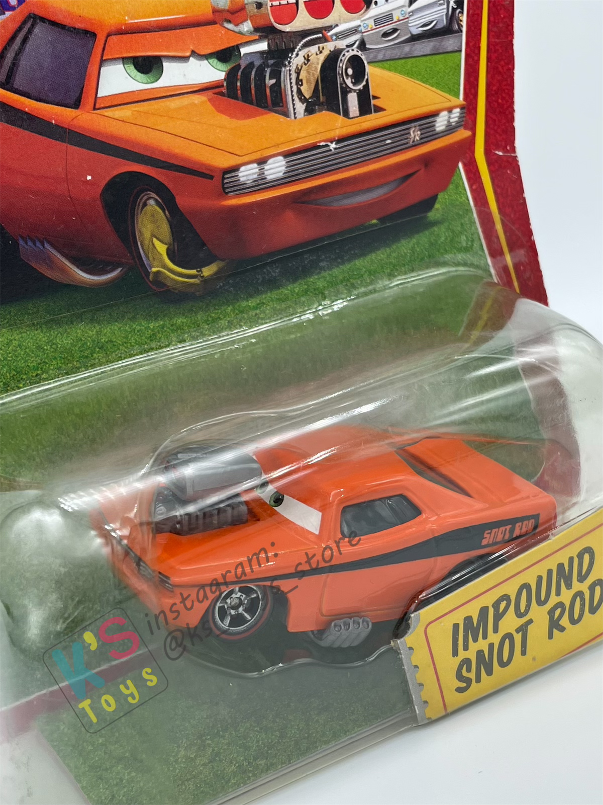 DISNEY PIXAR CARS BY MATTEL 1:55, IMPOUND SNOT ROD - RACE ORAMA SERIES - BNIP