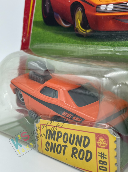 DISNEY PIXAR CARS BY MATTEL 1:55, IMPOUND SNOT ROD - RACE ORAMA SERIES - BNIP