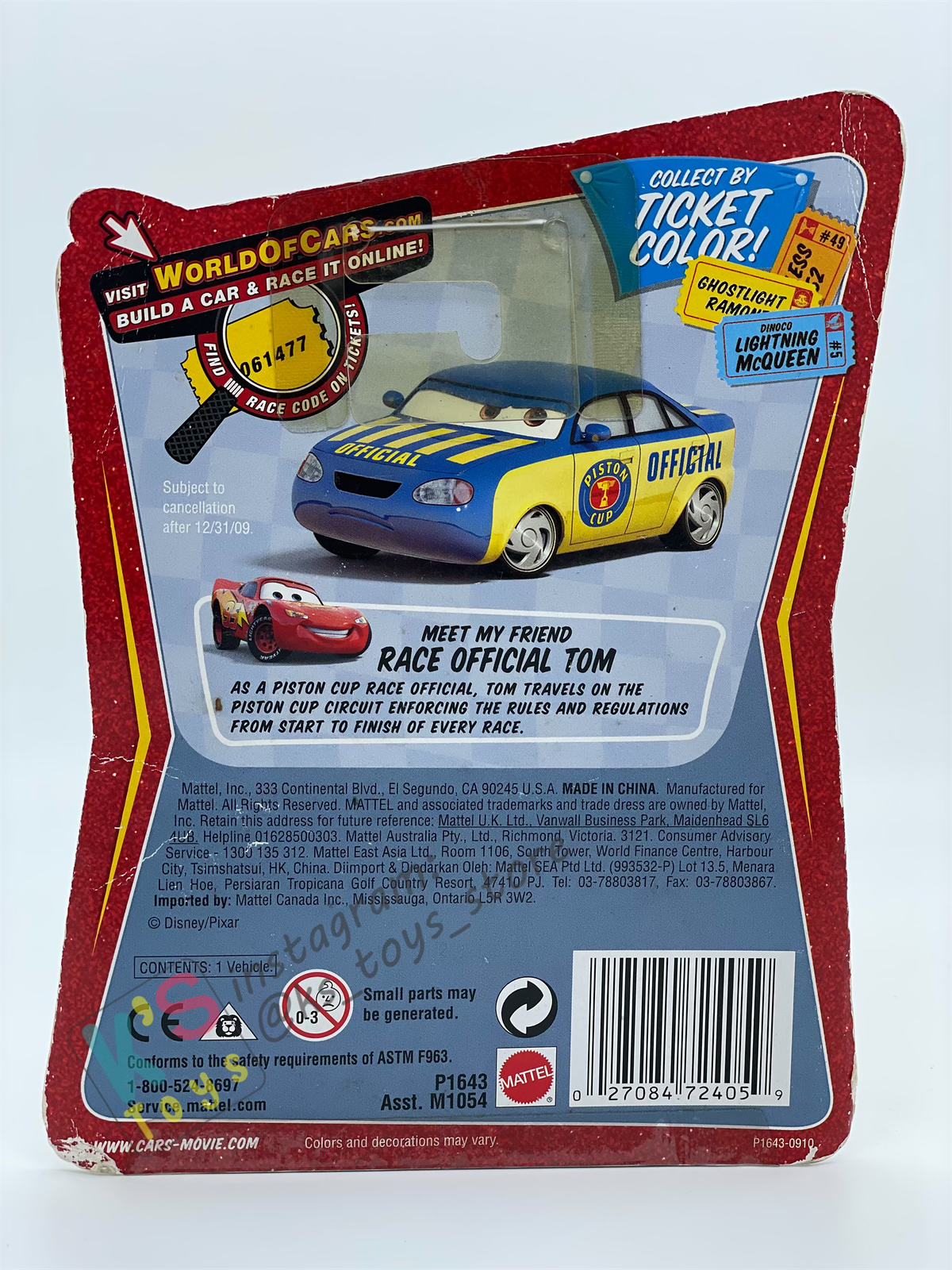 DISNEY PIXAR CARS BY MATTEL 1:55, IMPOUND SNOT ROD - RACE ORAMA SERIES - BNIP
