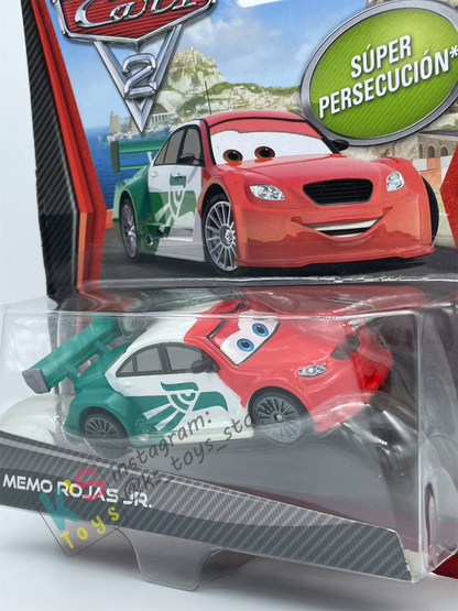 DISNEY PIXAR CARS BY MATTEL "MEMO ROJAS JR" SUPER CHASE CARS 2 SERIES - BNIP