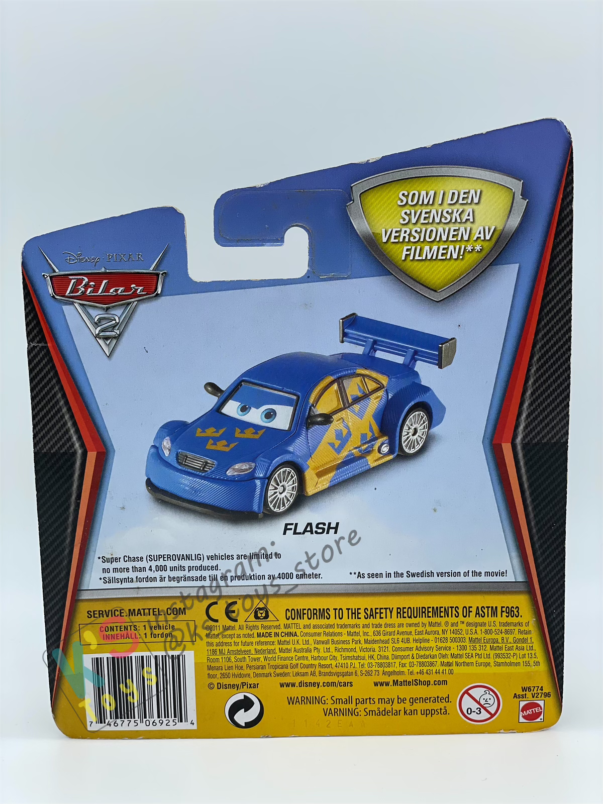 DISNEY PIXAR CARS BY MATTEL "FLASH" CHASE CARS 2 SERIES - BNIP