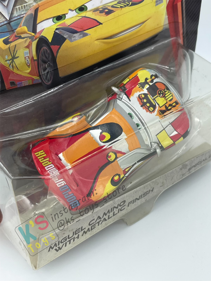 DISNEY PIXAR CARS BY MATTEL "MIGUEL CAMINO WITH METALLIC FINISH" SPECIAL DECO KMART EXCLUSIVE SERIES - BNIP