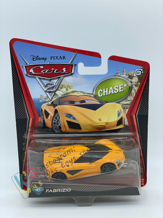 DISNEY PIXAR CARS BY MATTEL "FABRIZIO" CHASE CARS 2 SERIES - BNIP