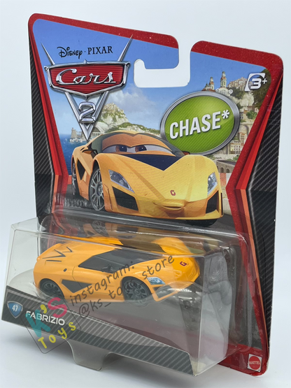 DISNEY PIXAR CARS BY MATTEL "FABRIZIO" CHASE CARS 2 SERIES - BNIP