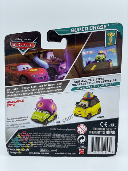DISNEY PIXAR CARS BY MATTEL 1:55,YUKIO - SUPER CHASE SERIES - BNIP