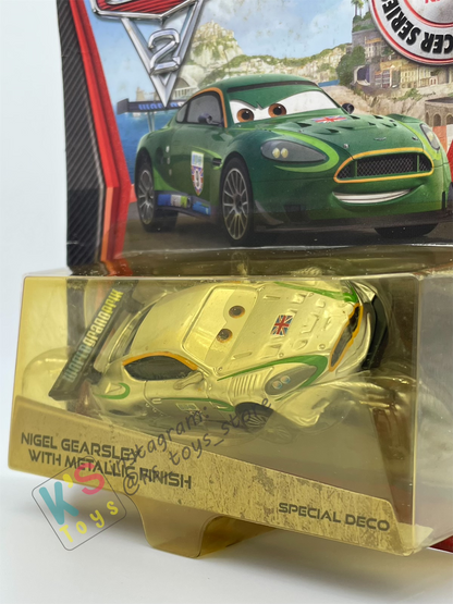 DISNEY PIXAR CARS BY MATTEL "NIGEL GEARSLEY WITH METALLIC FINISH" SPECIAL DECO KMART EXCLUSIVE SERIES - BNIP