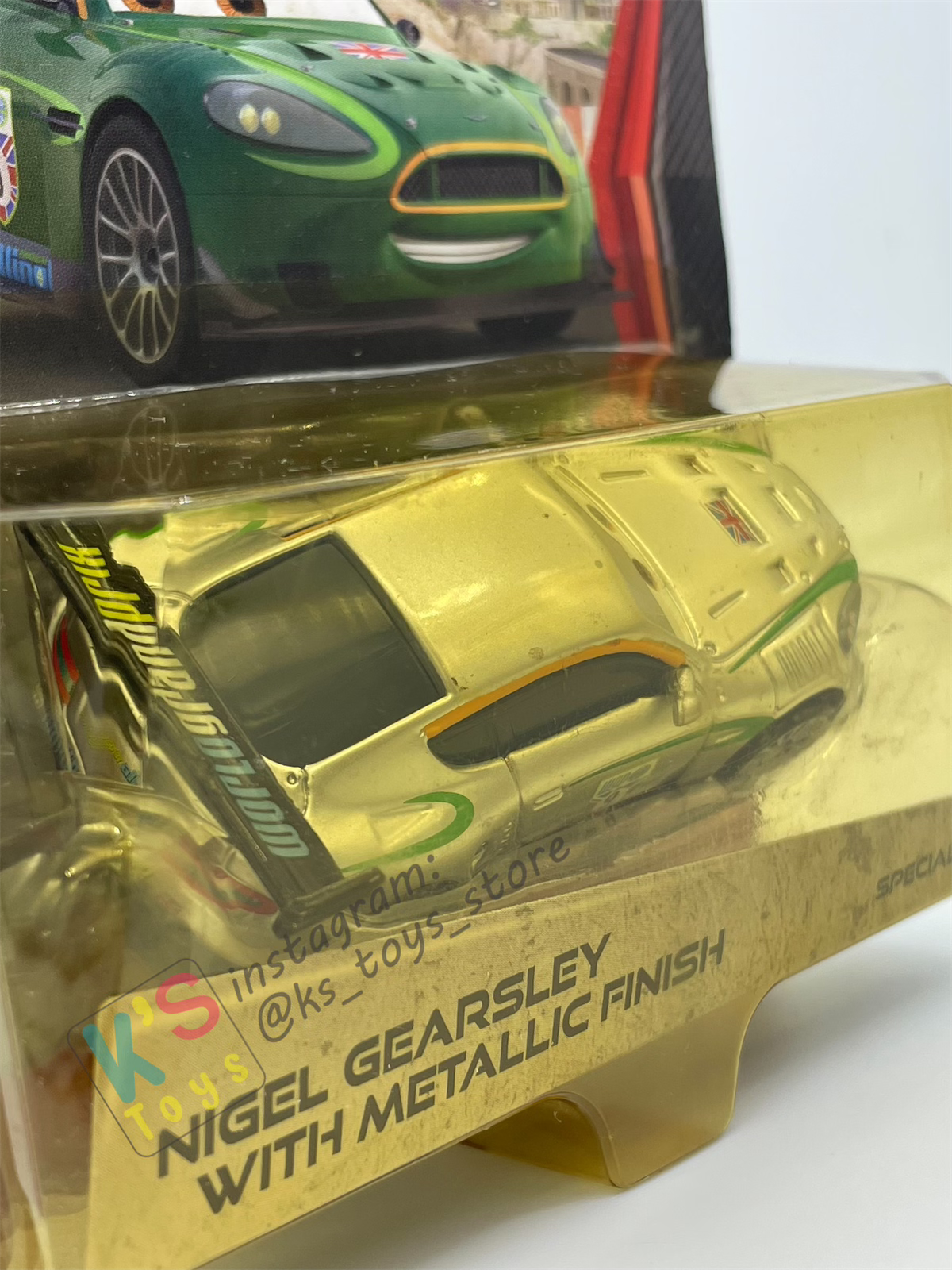 DISNEY PIXAR CARS BY MATTEL "NIGEL GEARSLEY WITH METALLIC FINISH" SPECIAL DECO KMART EXCLUSIVE SERIES - BNIP
