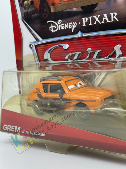 DISNEY PIXAR CARS BY MATTEL 1:55, GREM WITH WEAPON - AIRPORT ADVENTURE SERIES - BNIP