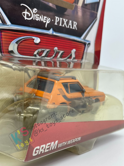 DISNEY PIXAR CARS BY MATTEL 1:55, GREM WITH WEAPON - AIRPORT ADVENTURE SERIES - BNIP