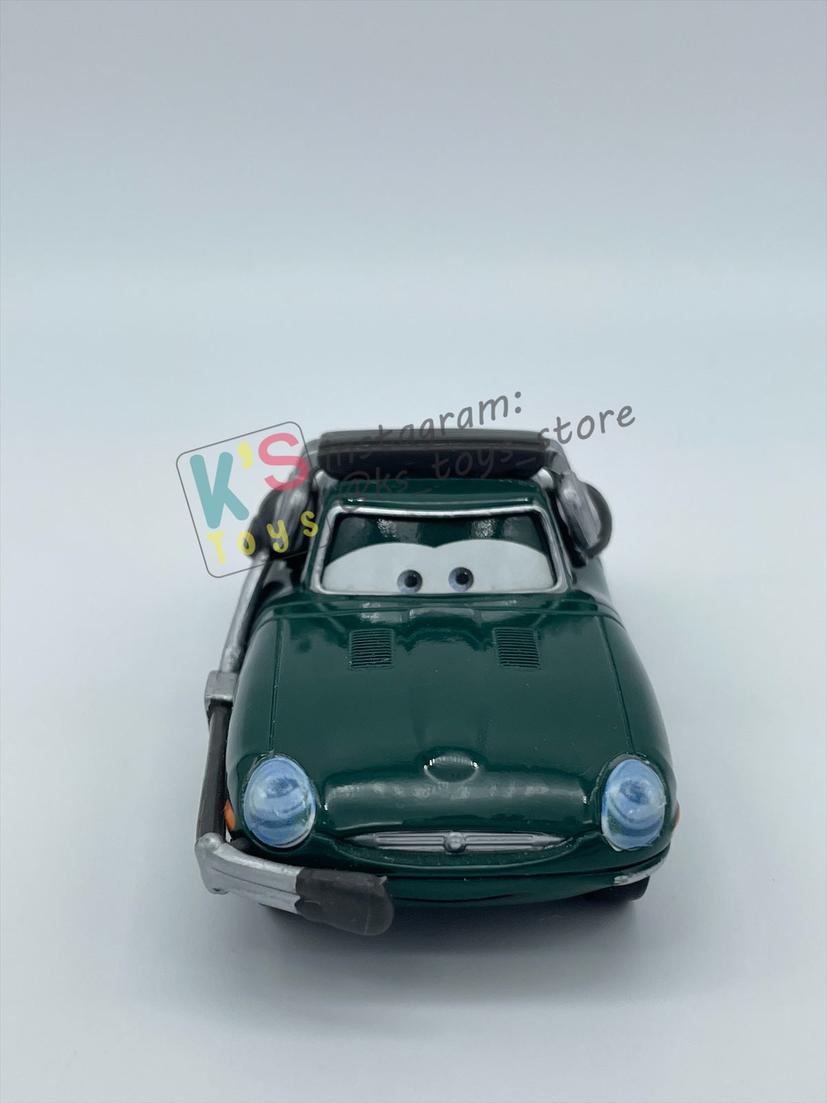 PRE-OWNED / LOOSE DISNEY PIXAR CARS BY MATTEL - "DAVID HOBBSCAP WITH HEADSET" - CARS 2 SERIES - MINT/NEAR MINT CONDITION - READ DESCRIPTION!!!!!!!!!!!