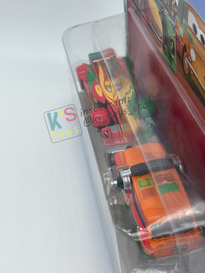 Disney Pixar Cars 1:55 2-Pack by Mattel, Rip Clutchgenski and Brian Gearlooski - WGP CARS 2 - BNIP