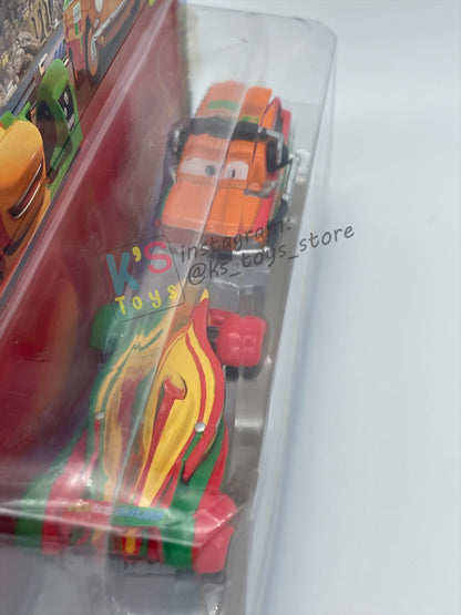 Disney Pixar Cars 1:55 2-Pack by Mattel, Rip Clutchgenski and Brian Gearlooski - WGP CARS 2 - BNIP