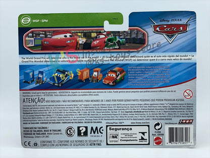Disney Pixar Cars 1:55 2-Pack by Mattel, "ERIK LANELEY & ALEX CARVILL" - WGP CARS 2 - BNIP