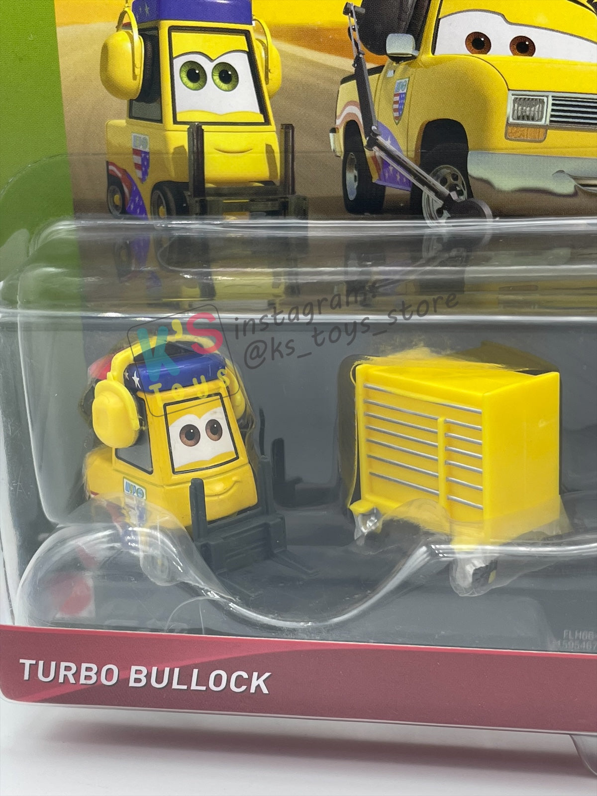 Disney Pixar Cars 1:55 2-Pack by Mattel, "TURBO BULLOCK & JOHN LASSETIRE" - WGP CARS 2 - BNIP