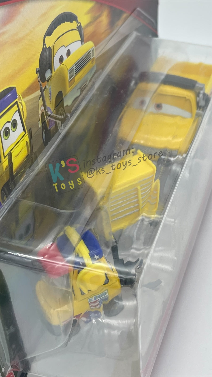 Disney Pixar Cars 1:55 2-Pack by Mattel, "TURBO BULLOCK & JOHN LASSETIRE" - WGP CARS 2 - BNIP