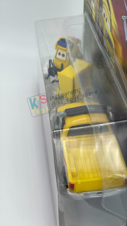 Disney Pixar Cars 1:55 2-Pack by Mattel, "TURBO BULLOCK & JOHN LASSETIRE" - WGP CARS 2 - BNIP