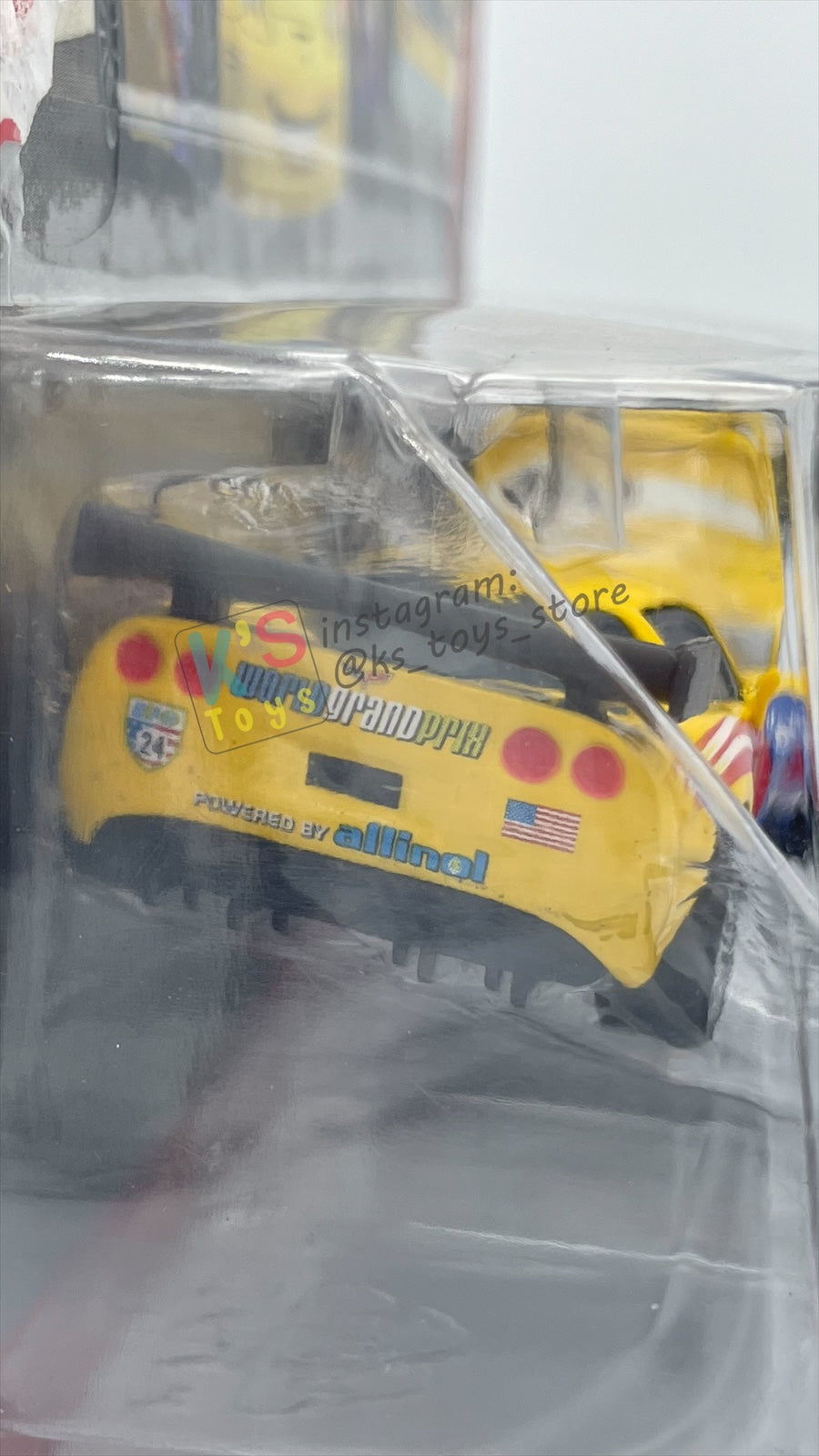 Disney Pixar Cars 1:55 2-Pack by Mattel, "JEFF GORVETTE & JOHN LASSETIRE" - WGP CARS 2 - BNIP CARD IS NOT IN MINT CONDITION!!