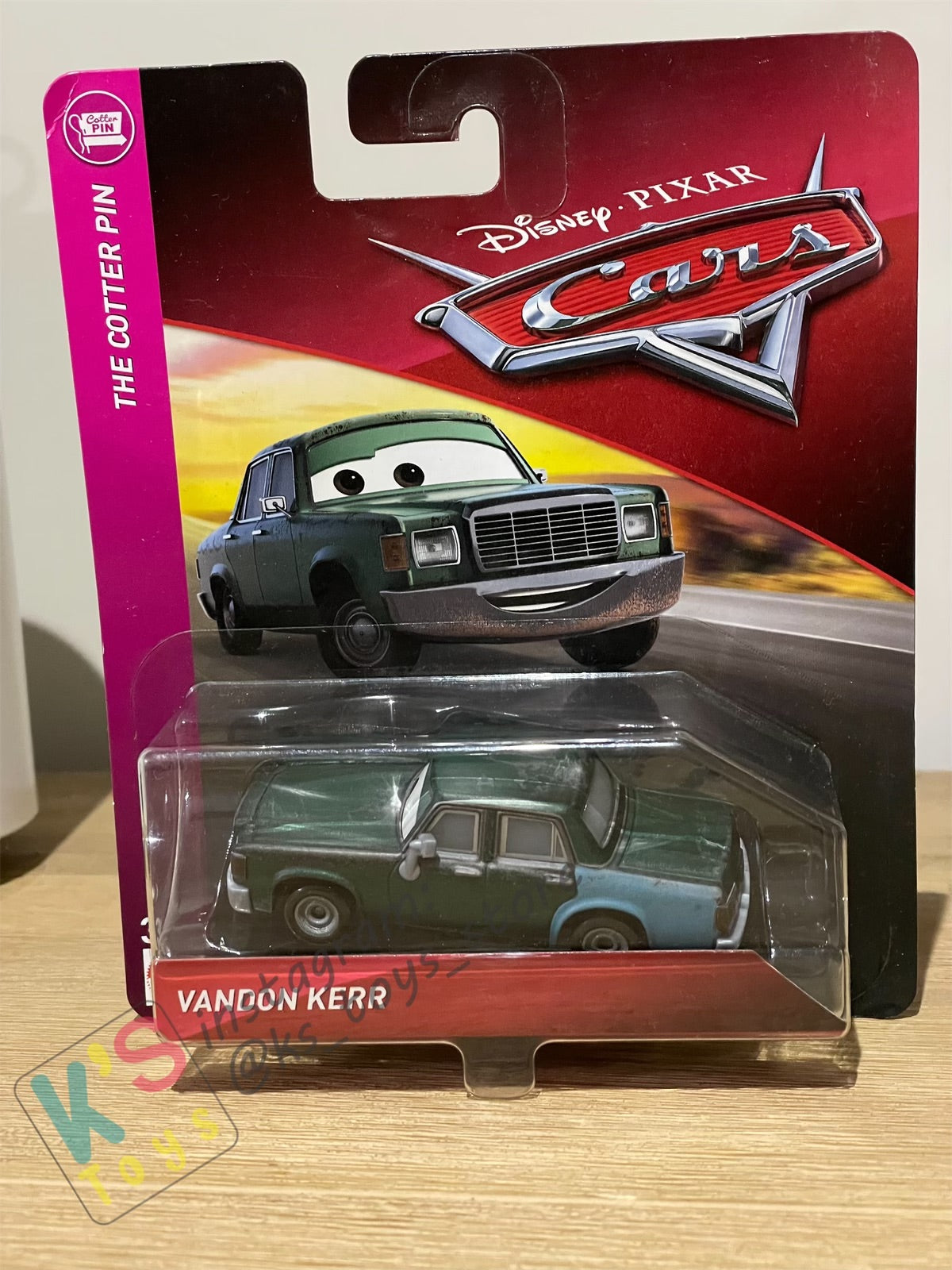 DISNEY PIXAR CARS “VANDON KERR" THE COTTER PIN SERIES - BNIP