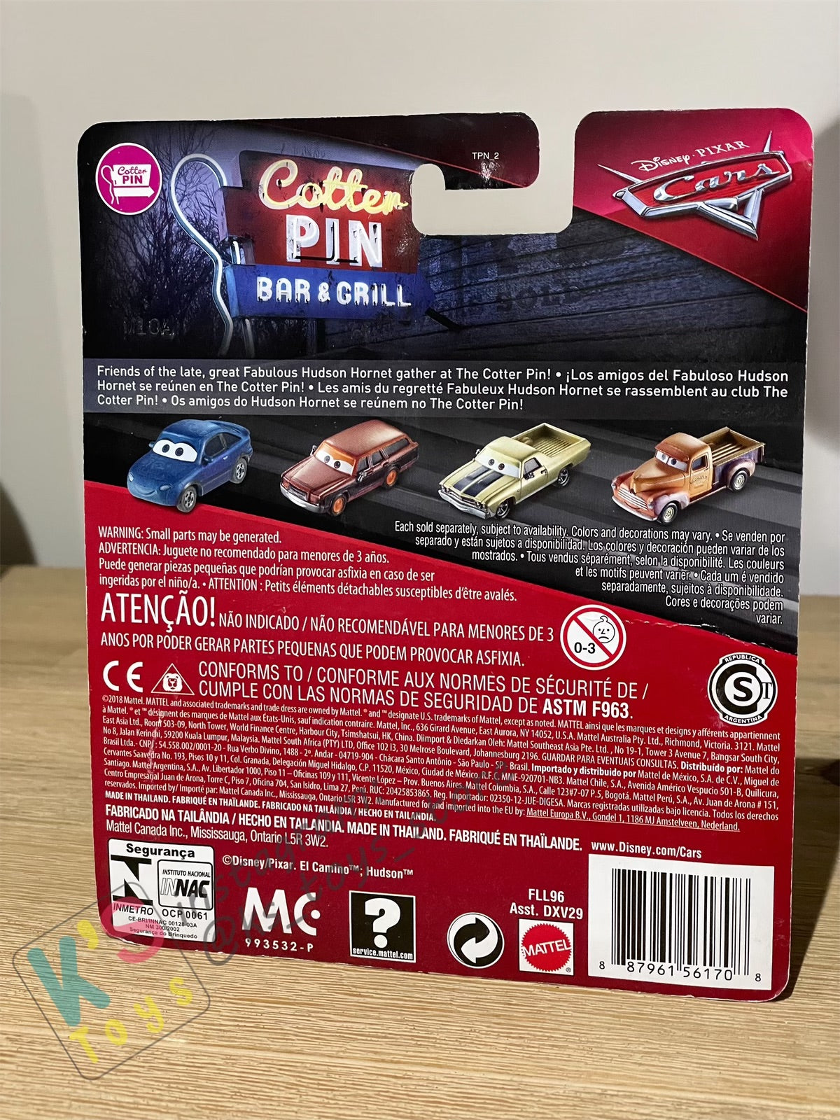 DISNEY PIXAR CARS “VANDON KERR" THE COTTER PIN SERIES - BNIP