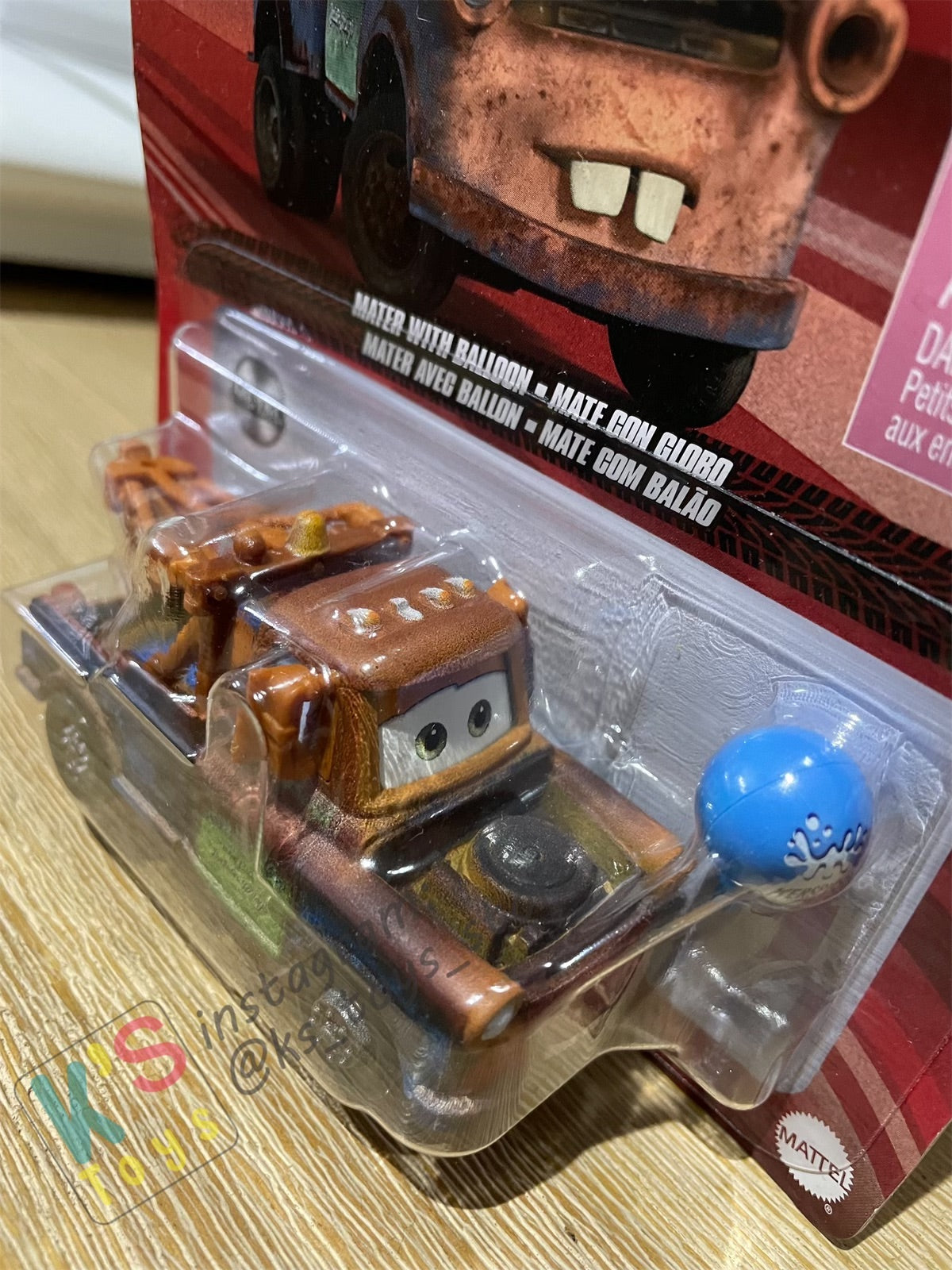DISNEY PIXAR CARS BY MATTEL - "MATER WITH BALLOON" 2022 RE-RELEASED - BNIP