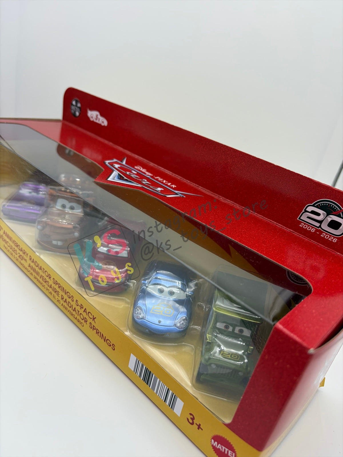 GIFT SET Disney Pixar Cars by MATTEL, EXCLUSIVE 5 PACK 20th ANNIVERSARY RADIATOR SPRINGS - RAMONE, MATER, LIGHTNING MCQUEEN, SALLY AND SARGE - BNIP