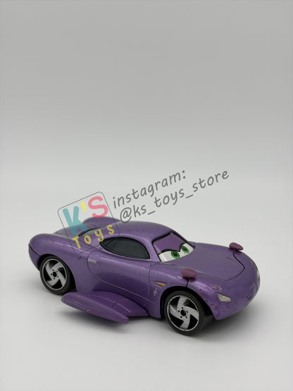 PRE-OWNED / LOOSE DELUXE DISNEY PIXAR CARS BY MATTEL - "HOLLEY SHIFTWELL WITH WINGS" CARS 2 PALACE CHAOS SERIES - GOOD CONDITION