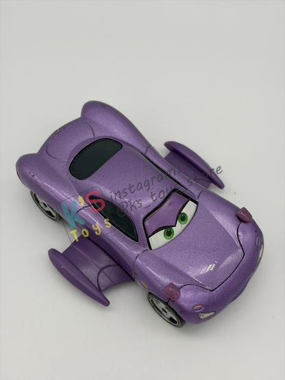 PRE-OWNED / LOOSE DELUXE DISNEY PIXAR CARS BY MATTEL - "HOLLEY SHIFTWELL WITH WINGS" CARS 2 PALACE CHAOS SERIES - GOOD CONDITION