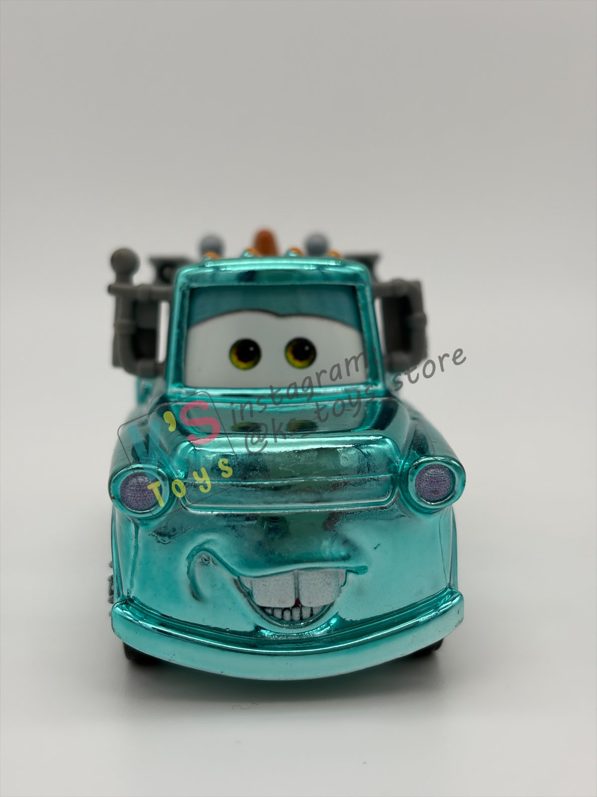 PRE-OWNED / LOOSE DISNEY PIXAR CARS 1:55 BY MATTEL - "METALLIC BRAND NEW MATER" - NEAR MINT CONDITION