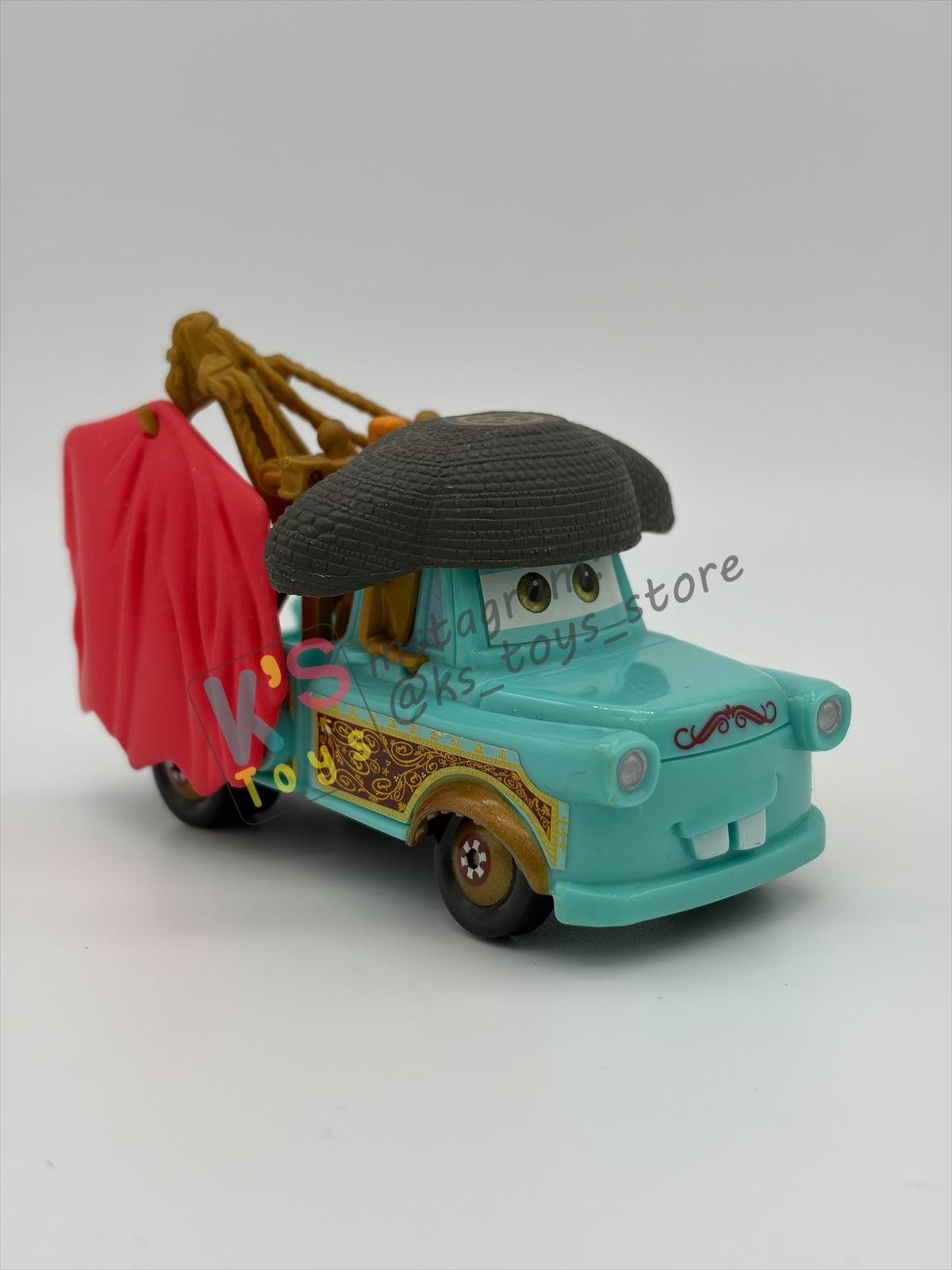 PRE-OWNED / LOOSE DISNEY PIXAR CARS 1:55 BY MATTEL - "EL MATERDOR PLASTIC" FROM PLAYSET - MINT CONDITION