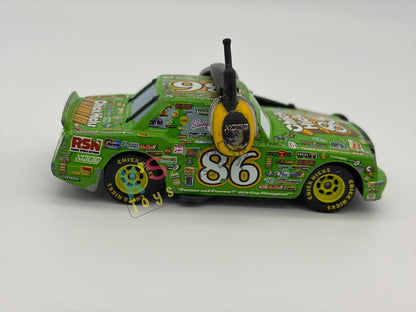 PRE-OWNED / LOOSE DISNEY PIXAR CARS BY MATTEL - "CHICK HICKS WITH HEADSET" - CARS 3 SERIES - PLAYED CONDITION - READ DESCRIPTION!!!!!!!!!!!