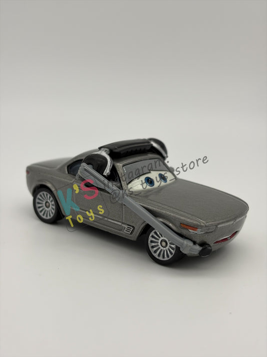 PRE-OWNED / LOOSE DISNEY PIXAR CARS BY MATTEL - "STERLING WITH HEADSET” - CARS 3 SERIES - GOOD CONDITION - READ DESCRIPTION!!!!!!!!!!!