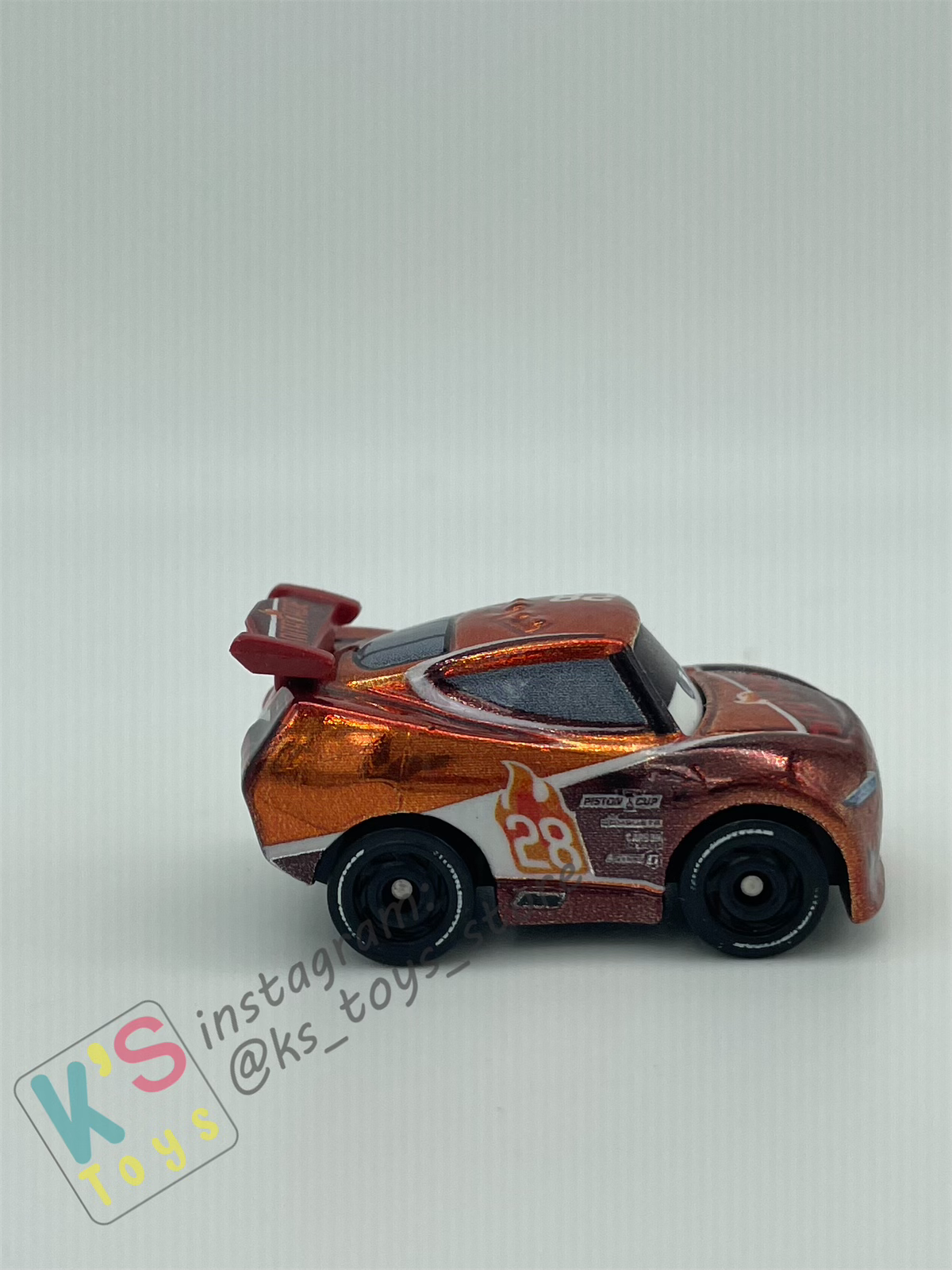 Loose Mini Racers Pixar Disney Cars, METALLIC TIM TREADLESS - Displayed Condition