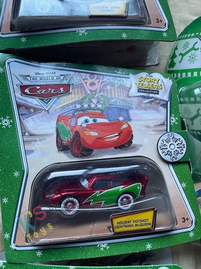 BUNDLE OF CHRISTMAS SERIES SET of Disney Pixar Cars by MATTEL, 13 pcs BNIP Single Cars, 1x #pack gift set of Santa Cars and 1x Displayed condition of Clutch Kringle - BNIP