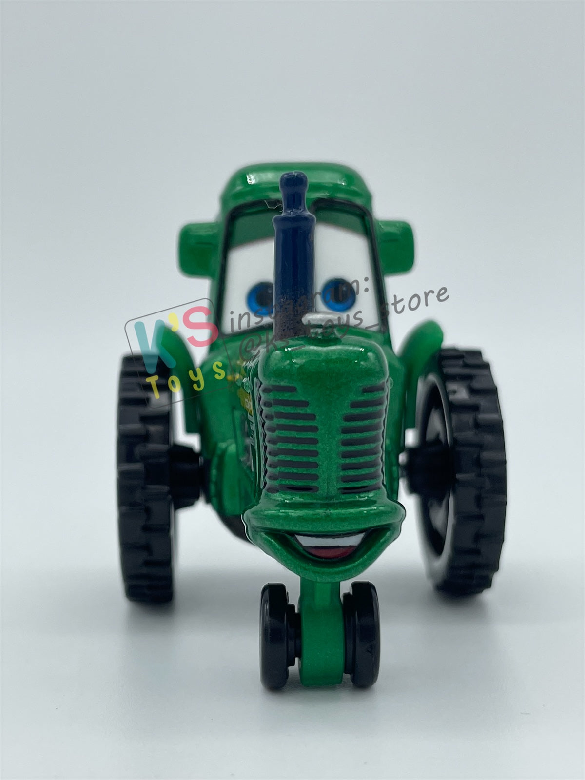 PRE-OWNED / LOOSE DISNEY PIXAR CARS 1:55 BY MATTEL - "SHINY WAX RACING TRACTOR" TRACTOR TRAINING SERIES - MINT CONDITION