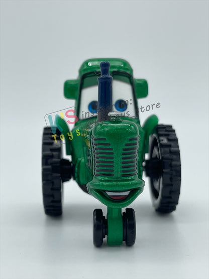 PRE-OWNED / LOOSE DISNEY PIXAR CARS 1:55 BY MATTEL - "SHINY WAX RACING TRACTOR" TRACTOR TRAINING SERIES - MINT CONDITION