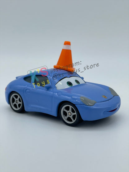 PRE-OWNED / LOOSE DISNEY PIXAR CARS 1:55 BY MATTEL - "SALLY WITH CONE & TATTOO" CARS SERIES - MINT CONDITION