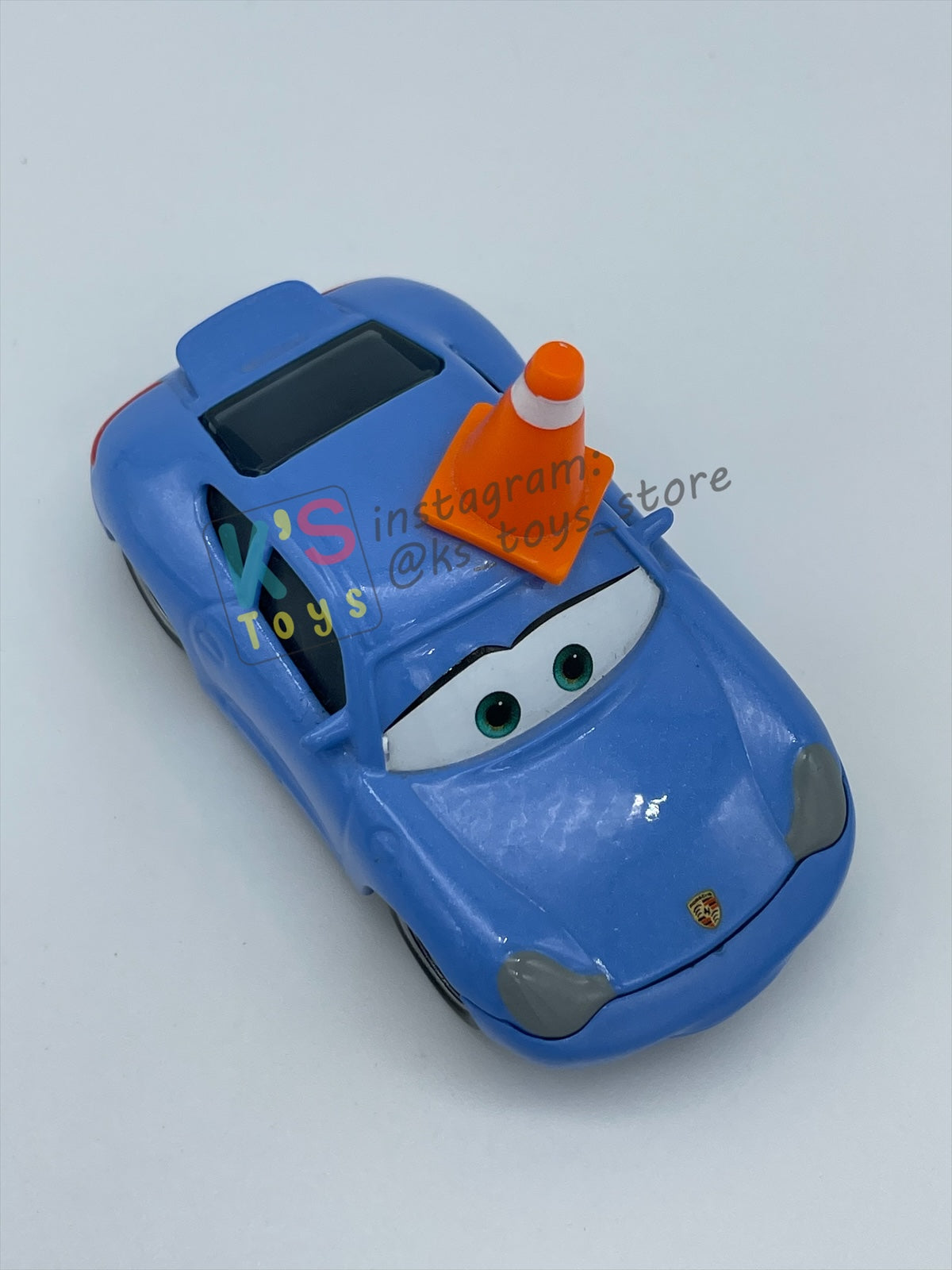 PRE-OWNED / LOOSE DISNEY PIXAR CARS 1:55 BY MATTEL - "SALLY WITH CONE & TATTOO" CARS SERIES - MINT CONDITION