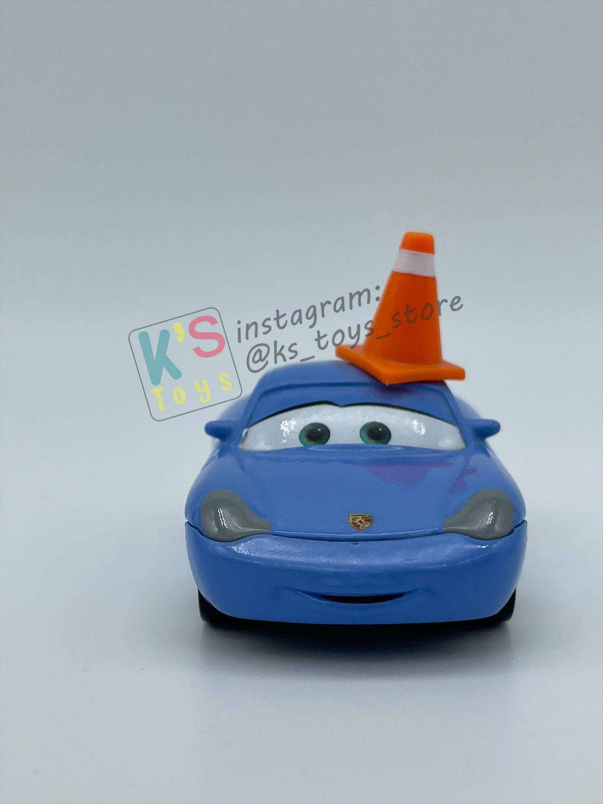 PRE-OWNED / LOOSE DISNEY PIXAR CARS 1:55 BY MATTEL - "SALLY WITH CONE & TATTOO" CARS SERIES - MINT CONDITION