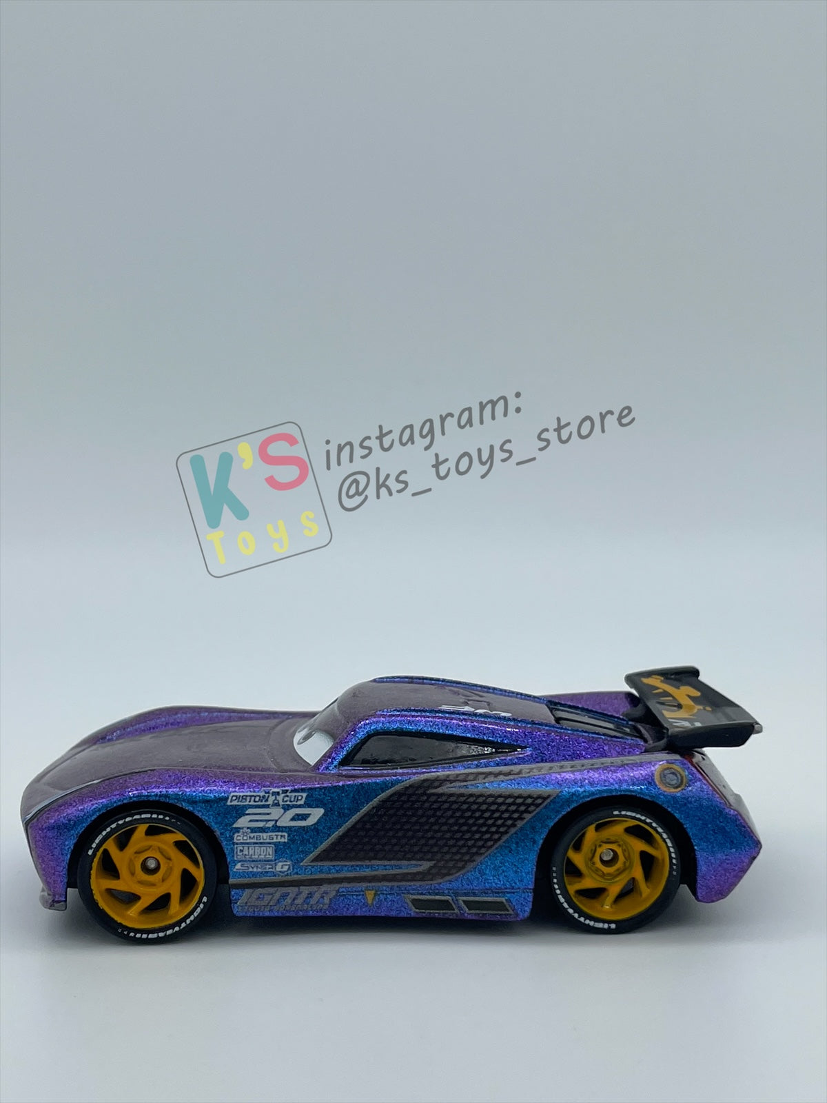PRE-OWNED / LOOSE DISNEY PIXAR CARS 1:55 BY MATTEL - "RS 24H ENDURANCE RACE JACKSON STORM" RS 24H ENDURANCE RACE SERIES - MINT CONDITION