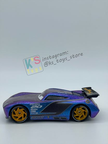 PRE-OWNED / LOOSE DISNEY PIXAR CARS 1:55 BY MATTEL - "RS 24H ENDURANCE RACE JACKSON STORM" RS 24H ENDURANCE RACE SERIES - MINT CONDITION