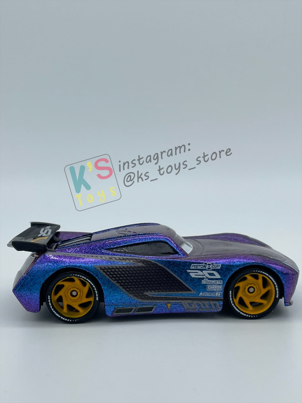 PRE-OWNED / LOOSE DISNEY PIXAR CARS 1:55 BY MATTEL - "RS 24H ENDURANCE RACE JACKSON STORM" RS 24H ENDURANCE RACE SERIES - MINT CONDITION