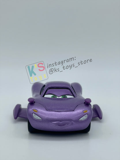 PRE-OWNED / LOOSE DELUXE DISNEY PIXAR CARS BY MATTEL - "HOLLEY SHIFTWELL WITH WINGS" CARS 2 PALACE CHAOS SERIES - MINT CONDITION