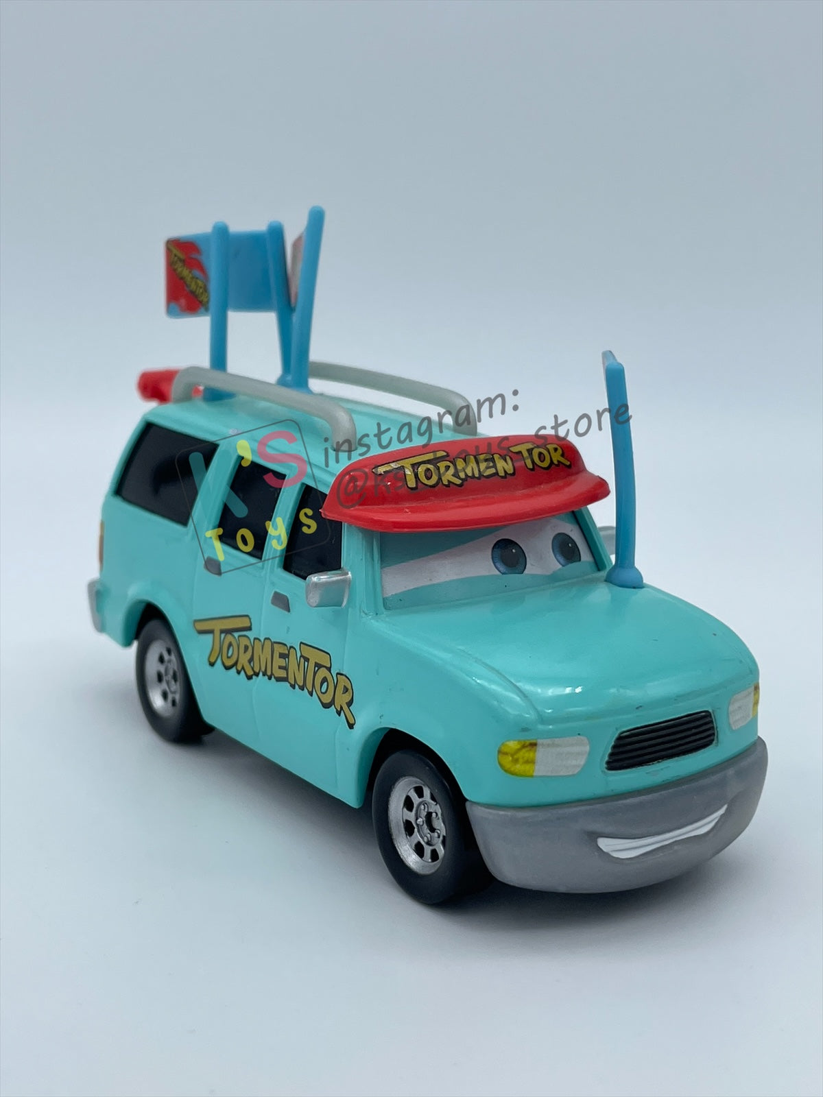 PRE-OWNED / LOOSE DISNEY PIXAR CARS BY MATTEL - "TORMENTOR’S BIGGEST FAN" MONSTER TRUCK MATER - NEAR MINT CONDITION