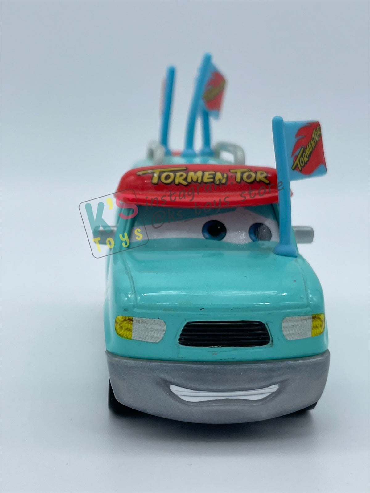 PRE-OWNED / LOOSE DISNEY PIXAR CARS BY MATTEL - "TORMENTOR’S BIGGEST FAN" MONSTER TRUCK MATER - NEAR MINT CONDITION