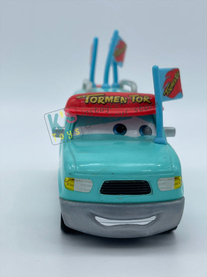PRE-OWNED / LOOSE DISNEY PIXAR CARS BY MATTEL - "TORMENTOR’S BIGGEST FAN" MONSTER TRUCK MATER - NEAR MINT CONDITION